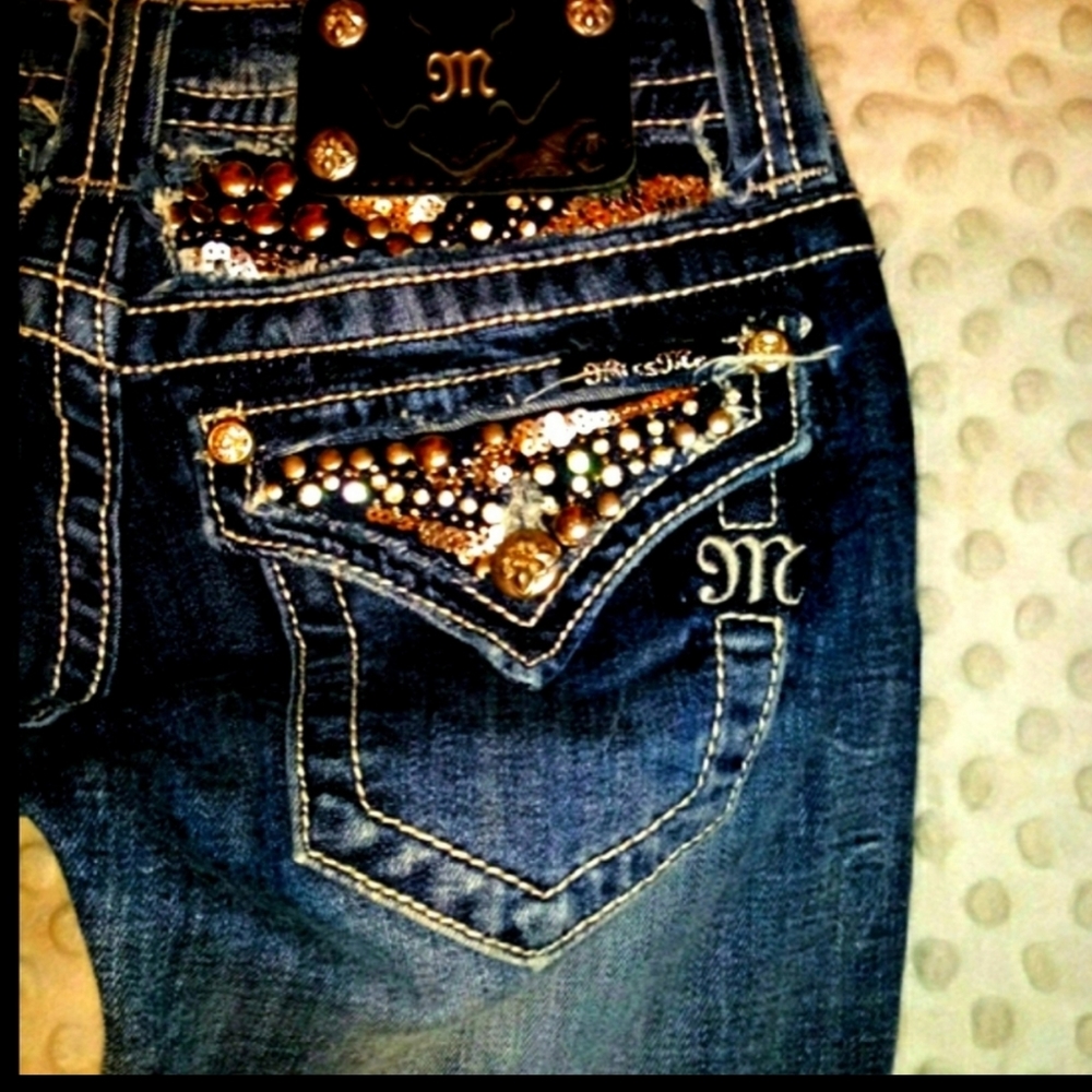 Miss Me Jeans Size 24 Low Rise Skinny Leg Crop - Picture 9 of 12